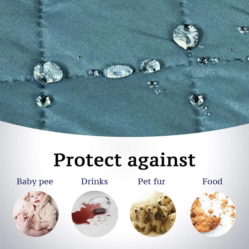 Waterproof Recliner Cover Snap Fixed Pet Dog Kids Sofa Mat Couch Slipcovers For Living Room Dustproof Furniture Protector Covers