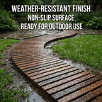 Roll-Up Wooden Garden Pathway with Non-Slip Weather-Resistant Slats