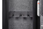 5 gun safes with 3 pistol pockets, quick access biometric adjustable heavy-duty gun rack mounted gun safes