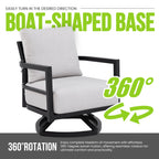 3PC Outdoor Aluminum Patio Furniture Set