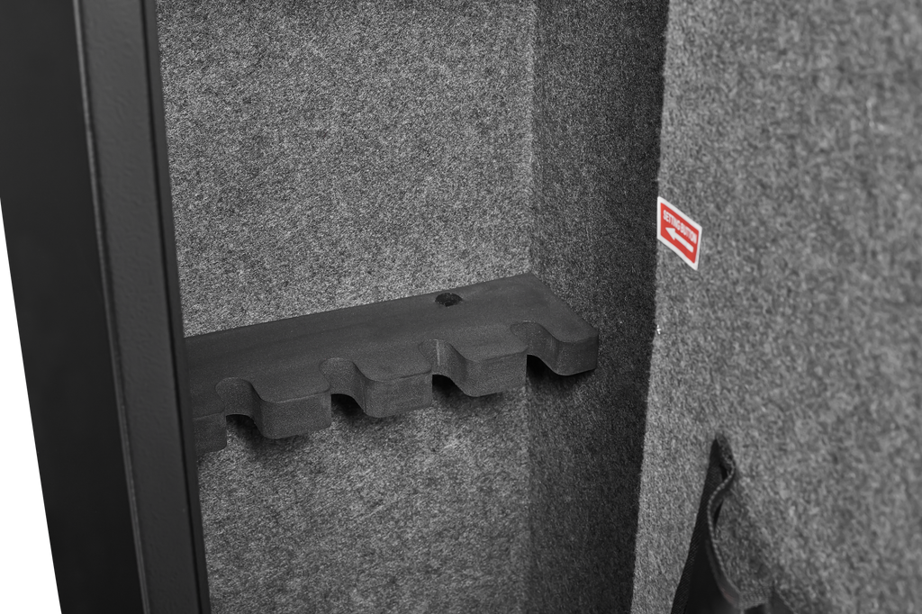 5 gun safes with 3 pistol pockets, quick access biometric adjustable heavy-duty gun rack mounted gun safes