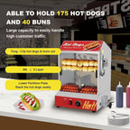2-Tier Electric Food Steamer with Bun Warmer