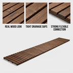Roll-Up Wooden Garden Pathway with Non-Slip Weather-Resistant Slats