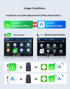 Carlinkit CarPlay To Android Auto Wireless Car Adapter, Smart Screen Box For Navigation, Dash Cam & Phone Screen Mirroring