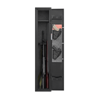 5 gun safes with 3 pistol pockets, quick access biometric adjustable heavy-duty gun rack mounted gun safes