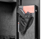5 gun safes with 3 pistol pockets, quick access biometric adjustable heavy-duty gun rack mounted gun safes