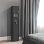 5 gun safes with 3 pistol pockets, quick access biometric adjustable heavy-duty gun rack mounted gun safes