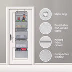 5 - Shelf Hanging Storage: Anti - Tilt, 5 large pockets. Good for bedroom, bathroom, living room (behind - door use).