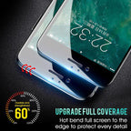 30D Curved Edge Full Cover Protective Glass On The For iPhone 7 8 6 6S Plus Tempered Screen Protector For X XR XS Max Glass Film Tempered Glass Anti Scratch Phone Screen Protector iPhone Glass