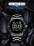 Smart Watch For Men With  LED Screen and  Heart Rate Monitor Blood Pressure Fitness tracker Sport waterproof Smartwatch
