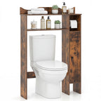 Wood Over the Toilet Bathroom Space Saver with Paper Holder and Shelf