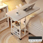 Rotating wheel household desk,bedside table, adjustable standing desk stand,mobile laptop stand,suitable for bedroom and office