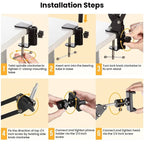 2025 NEW Flexible Arm Tripod For Phone Stand Table Folded Anchor 360° Rotation Online Desktop Laptop Video Live Shot Photography