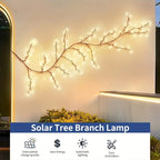 1PC Solar 96LED Willow Vine Lights,Outdoor Waterproof Fairy String Lights,Wall Decor Lamps For Garden,Porch,Shop,Terrace,Pathway