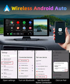 10.26'' Universal Portable Carplay Car Screen Wireless Carplay Screen Wireless Car Stereo Carplay Android Auto Car Touchscreen