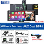 10.26'' Universal Portable Carplay Car Screen Wireless Carplay Screen Wireless Car Stereo Carplay Android Auto Car Touchscreen