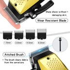 Hair Clippers for Men Professional Cordless Barber Clipper T-Blade Beard/Hair Trimmer Set Electric Razor Foil Shaver Nose Tr