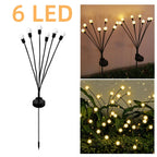 6/8/10 LED Solar Powered Garden Lights Firefly Lights Outdoor Waterproof Vibrant Swaying Lights for Patio Pathway Decoration