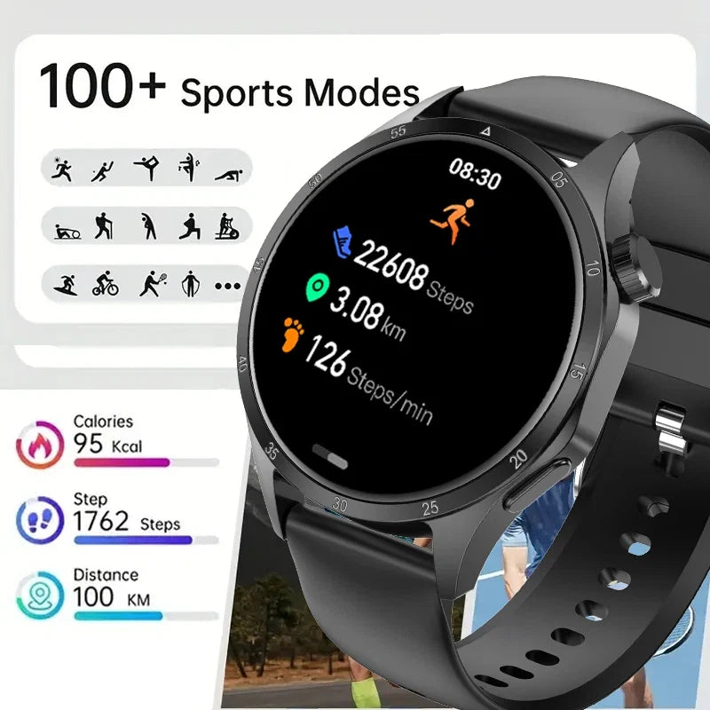 2026 New Smart Watch Men Women 1.52"HD AMOLED Screen GPS Motion trajectory Heart Rate Bluetooth Call 100+Sports Modes SmartWatch