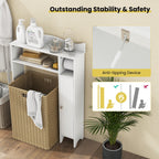 Wood Over the Toilet Bathroom Space Saver with Paper Holder and Shelf