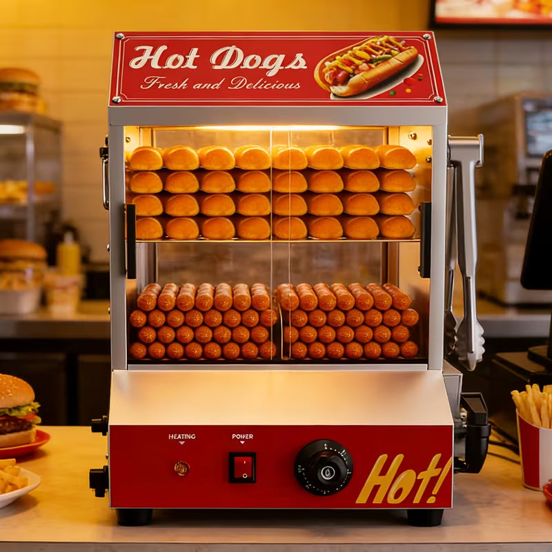 2-Tier Electric Food Steamer with Bun Warmer
