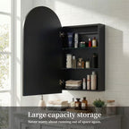 Modern Arched Medicine Cabinet with LED Light and Anti-Fog Mirror