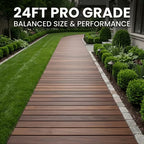 Roll-Up Wooden Garden Pathway with Non-Slip Weather-Resistant Slats
