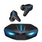 Bluetooth 5.0 Gaming Headset Workout Music Earphones Earbuds With Mic Bass Audio Quality Sound Wireless Headphones Sports Headphones Wearable Sweatproof Easy Pairing Headset For Sport Black
