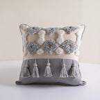 Cushion Cover Cotton Linen Pillowcase Tufted Beige Decorative Fashionable Cotton Hand-Woven Throw Pillow Covers Tufted  Pillow Covers  Bedroom Throw Pillow Cushion For Bed Home