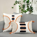 Cushion Cover Cotton Linen Pillowcase Tufted Beige Decorative Fashionable Cotton Hand-Woven Throw Pillow Covers Tufted  Pillow Covers  Bedroom Throw Pillow Cushion For Bed Home