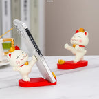 Kawaii Lucky Cat Phone Stand – Maneki Neko Style for All Phones