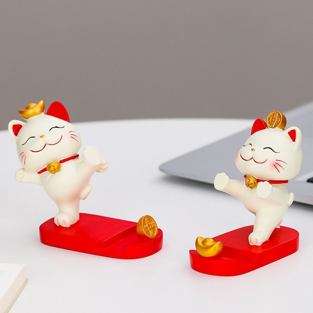 Kawaii Lucky Cat Phone Stand – Maneki Neko Style for All Phones