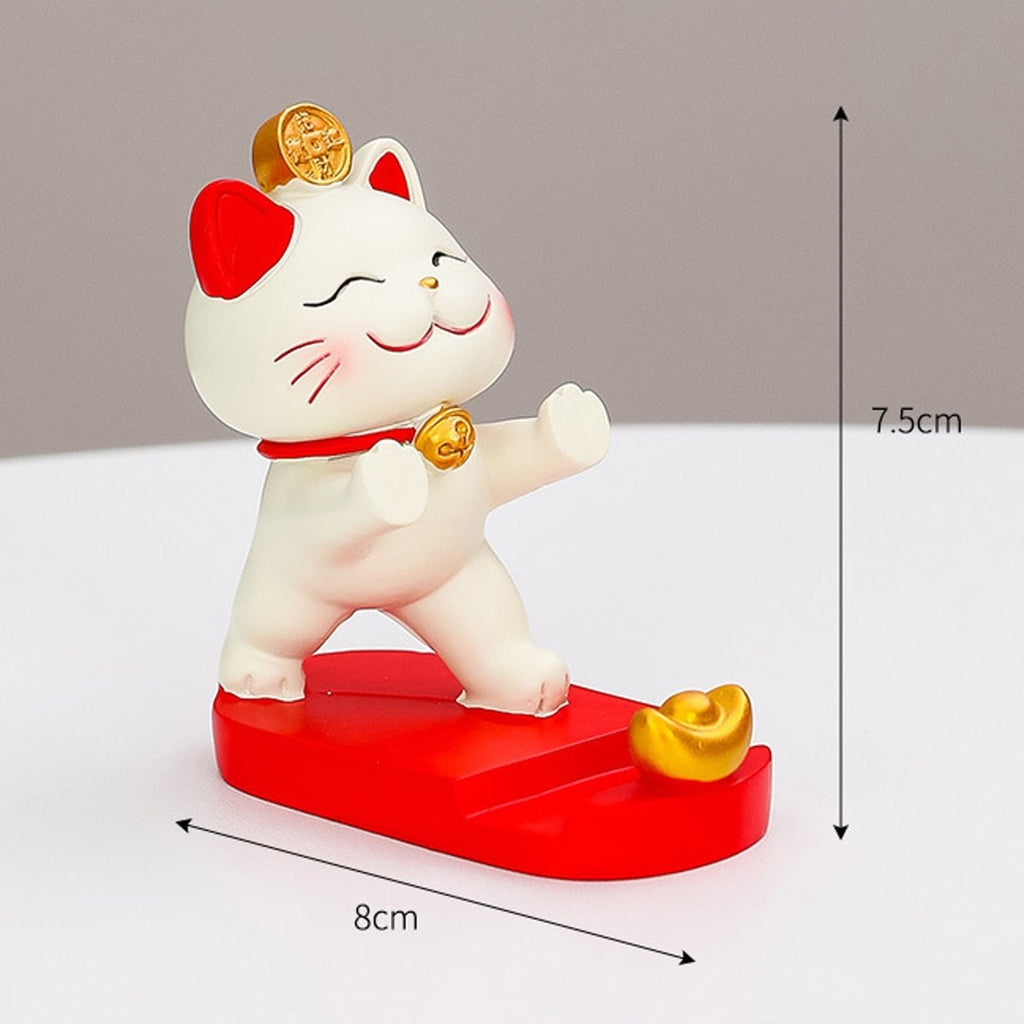 Kawaii Lucky Cat Phone Stand – Maneki Neko Style for All Phones