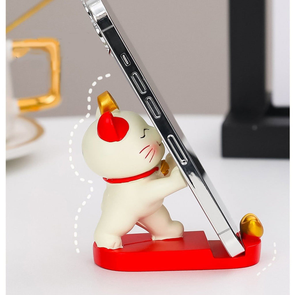 Kawaii Lucky Cat Phone Stand – Maneki Neko Style for All Phones