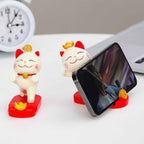 Kawaii Lucky Cat Phone Stand – Maneki Neko Style for All Phones