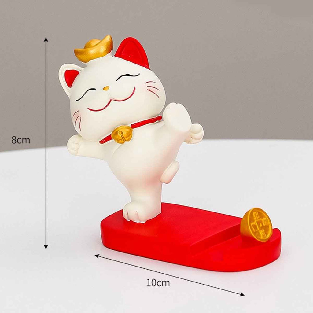 Kawaii Lucky Cat Phone Stand – Maneki Neko Style for All Phones