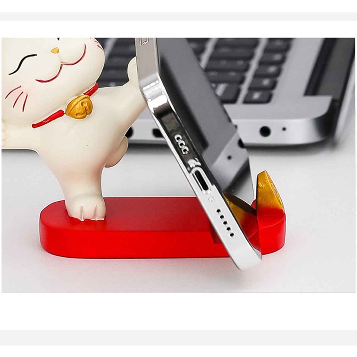 Kawaii Lucky Cat Phone Stand – Maneki Neko Style for All Phones
