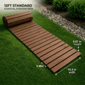 Roll-Up Wooden Garden Pathway with Non-Slip Weather-Resistant Slats