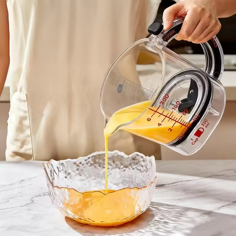 Adjustable Measuring Cube - Kitchen Cooking Cup with Scraper Seal