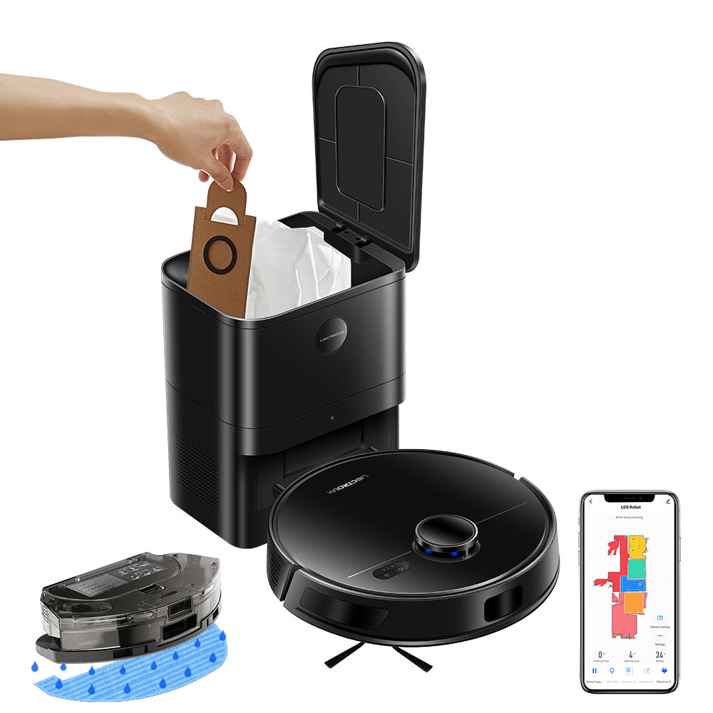 Vacuum cleaner intelligent and fully automatic dust collector three in one washing sweeping and mopping machine