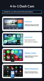 Carlinkit CarPlay To Android Auto Wireless Car Adapter, Smart Screen Box For Navigation, Dash Cam & Phone Screen Mirroring