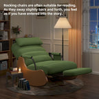 Corduroy Nursery Glider Rocking Chair with Cushioned Seat