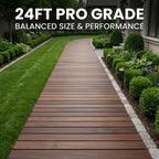 Roll-Up Wooden Garden Pathway with Non-Slip Weather-Resistant Slats
