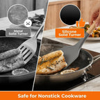 33-Piece Silicone Kitchen Utensils Set with Wooden Handles