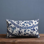 Luxury Decorative Throw Square Linen Pillowcase Blue And White Flower Bedroom Room Sofa Porcelain Printed Cushion Cover Decorative Sofa Throw Pillow Car Chair Home Decor Pillow Case Soft Design