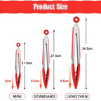 Silicone BBQ Grilling Tong Kitchen Cooking Salad BBQ  Serving Tong Non-Stick Barbecue Clip Clamp Stainless Steel Tools Gadgets Silicone BBQ Grilling Tong Kitchen Cooking Salad BBQ Serving Tong Non-Stick Barbecue Clip Clamp Stainless Steel Tools